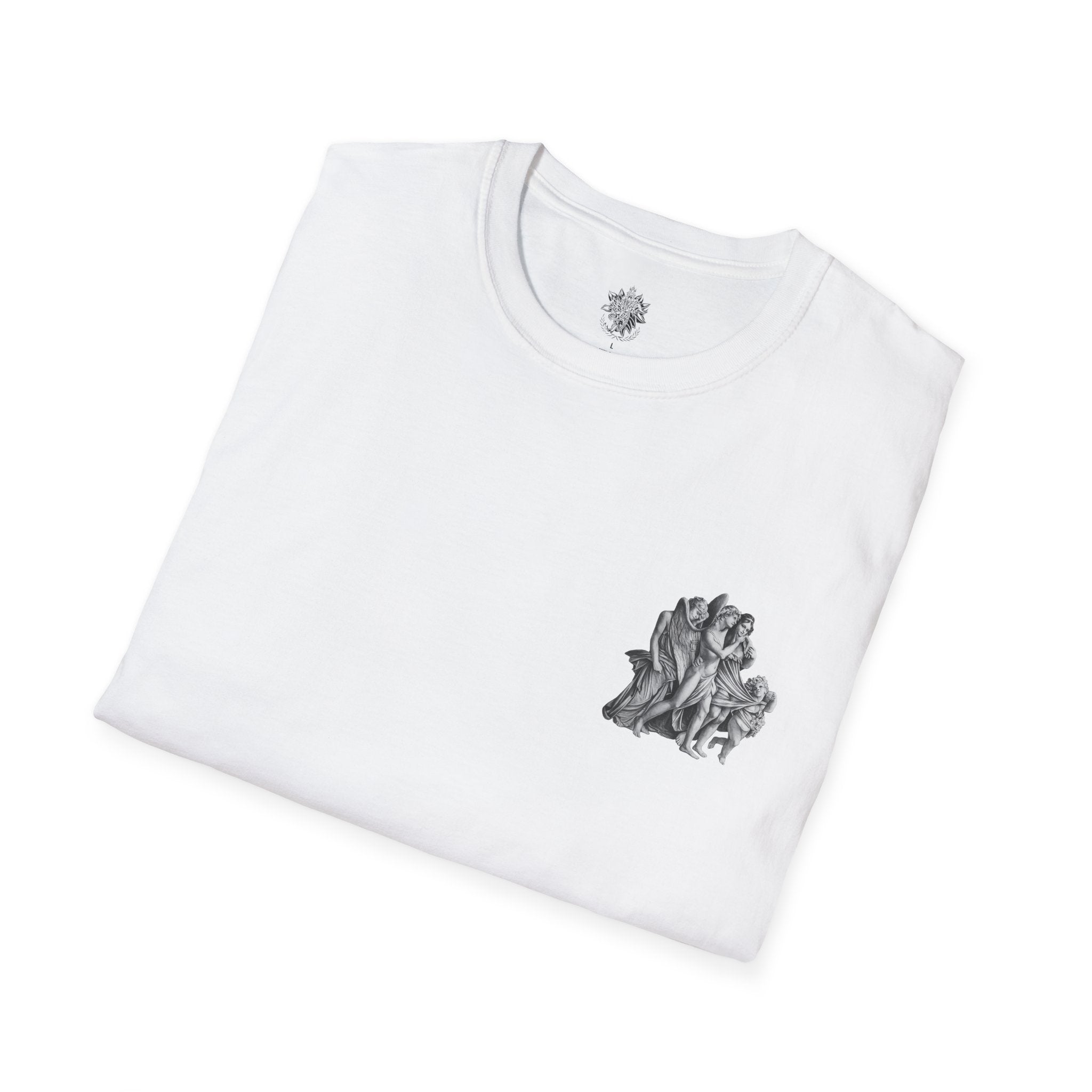T-Shirt — Classical Sculpture Angel Group Graphic Tee