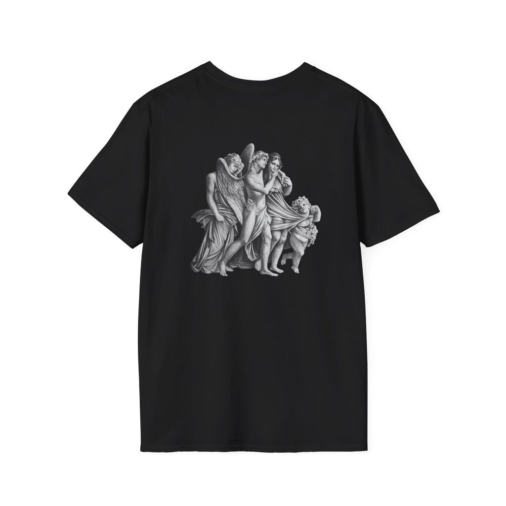 T-Shirt — Classical Sculpture Angel Group Graphic Tee