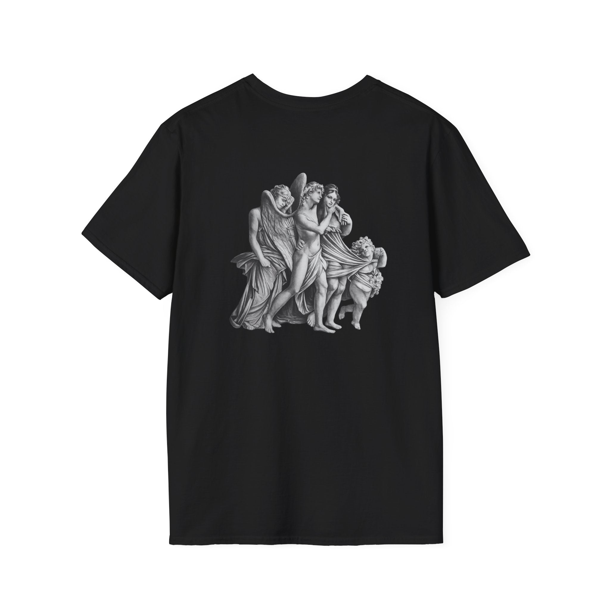T-Shirt — Classical Sculpture Angel Group Graphic Tee