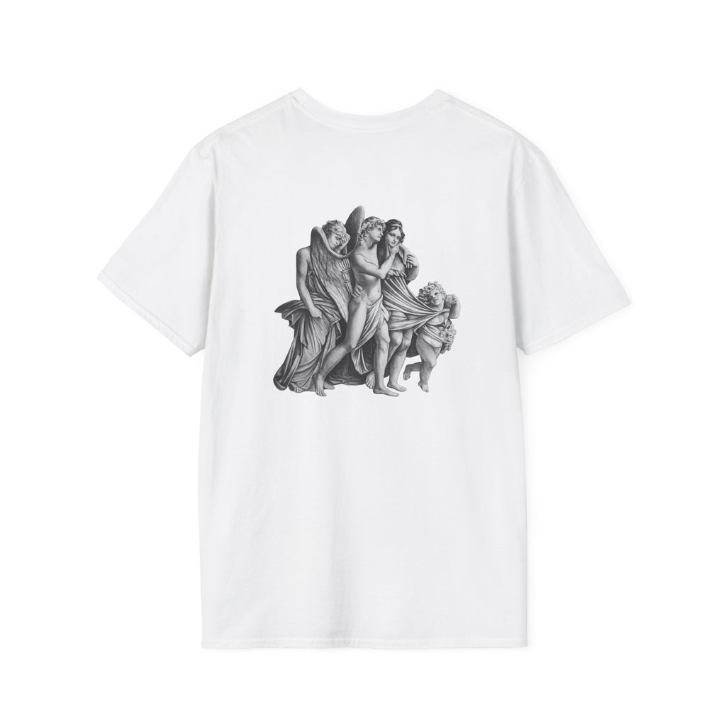 T-Shirt — Classical Sculpture Angel Group Graphic Tee