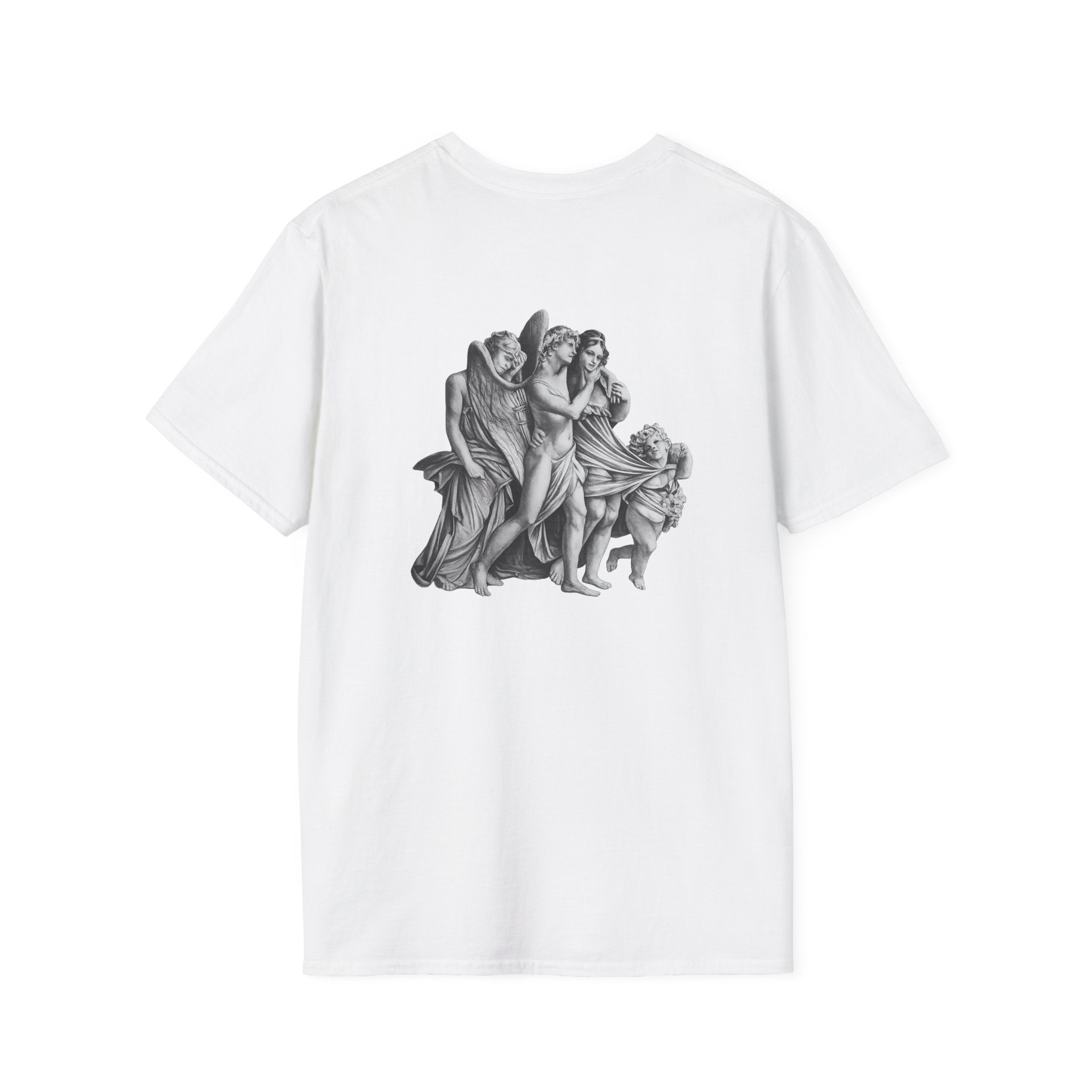 T-Shirt — Classical Sculpture Angel Group Graphic Tee