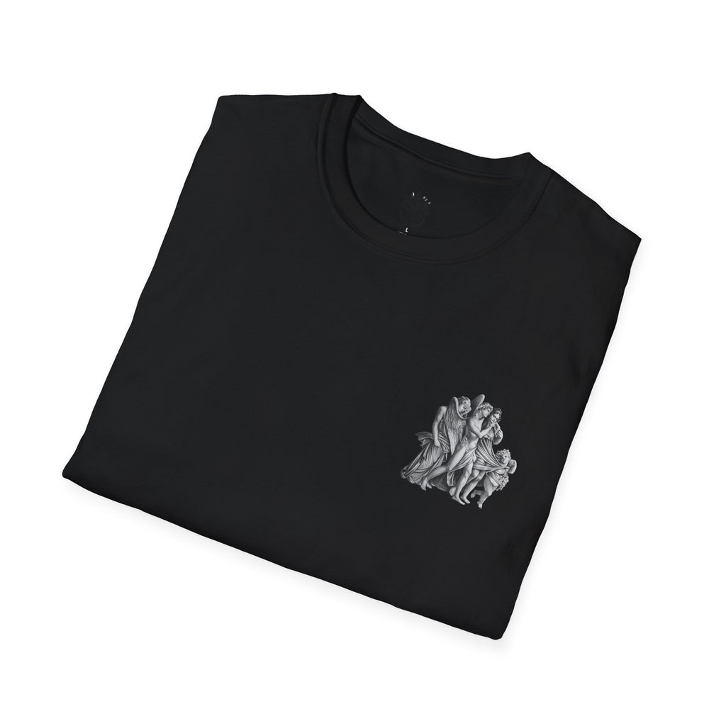 T-Shirt — Classical Sculpture Angel Group Graphic Tee