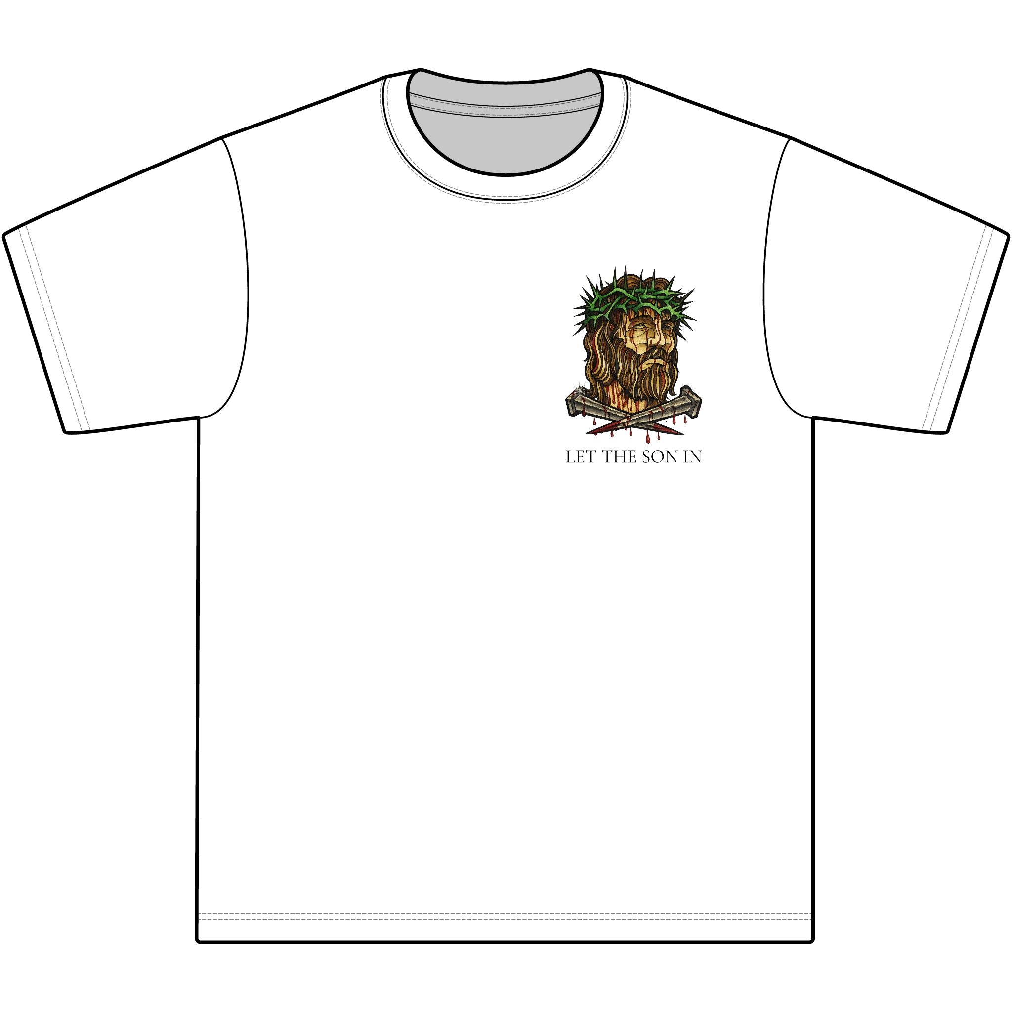 Jesus Crown of Thorns T-Shirt -"Let the Son In"