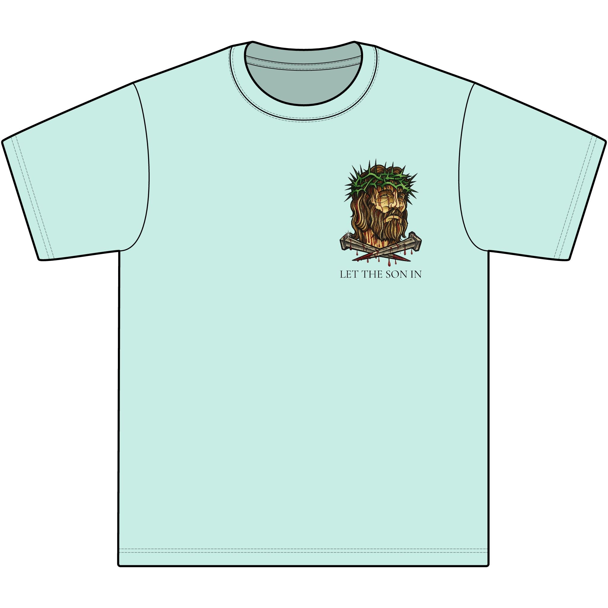 Jesus Crown of Thorns T-Shirt -"Let the Son In"