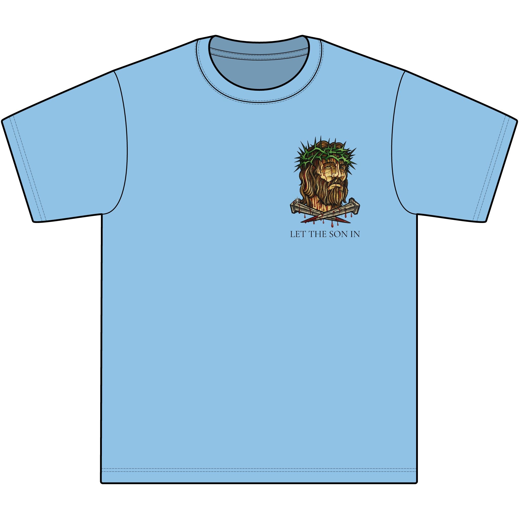 Jesus Crown of Thorns T-Shirt -"Let the Son In"