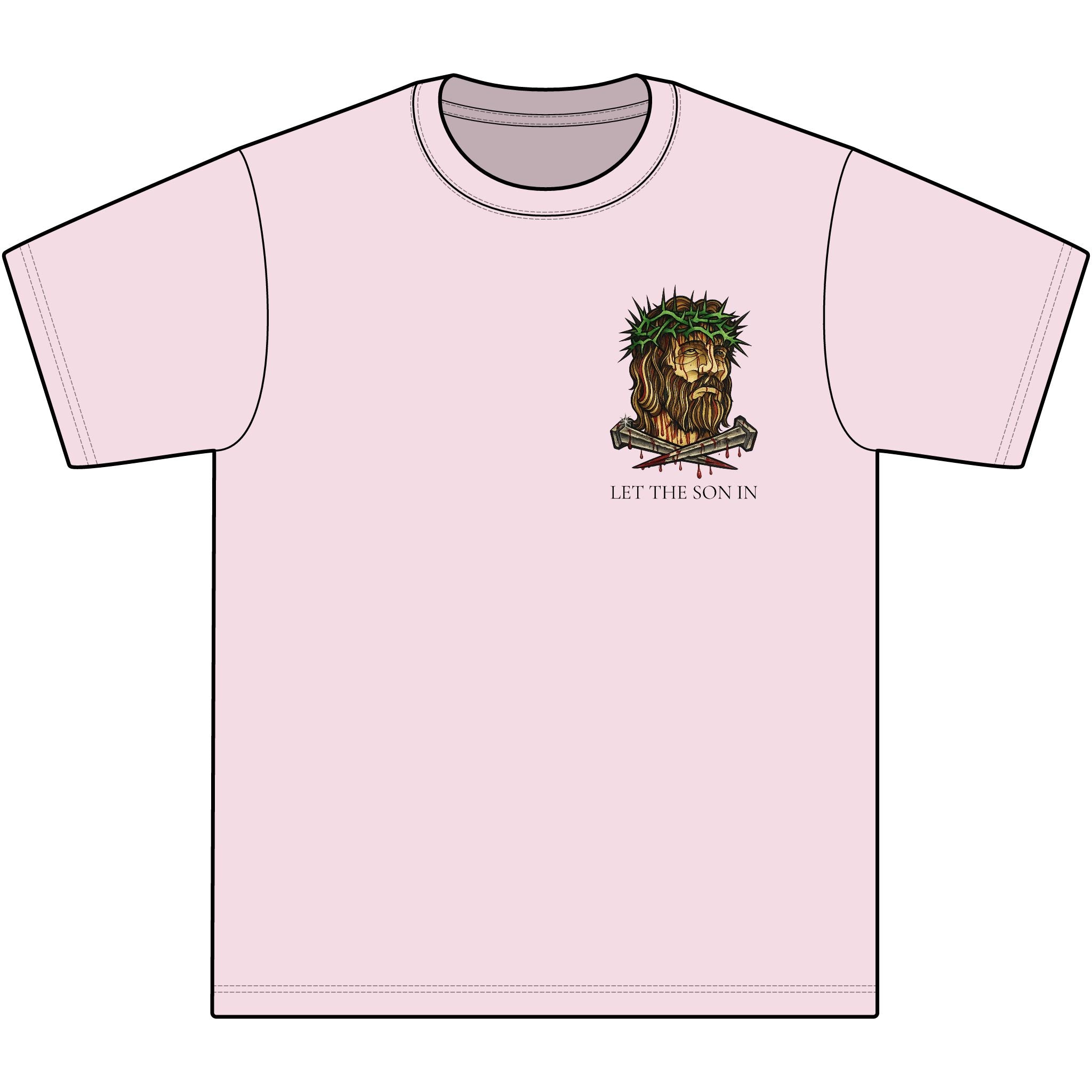 Jesus Crown of Thorns T-Shirt -"Let the Son In"