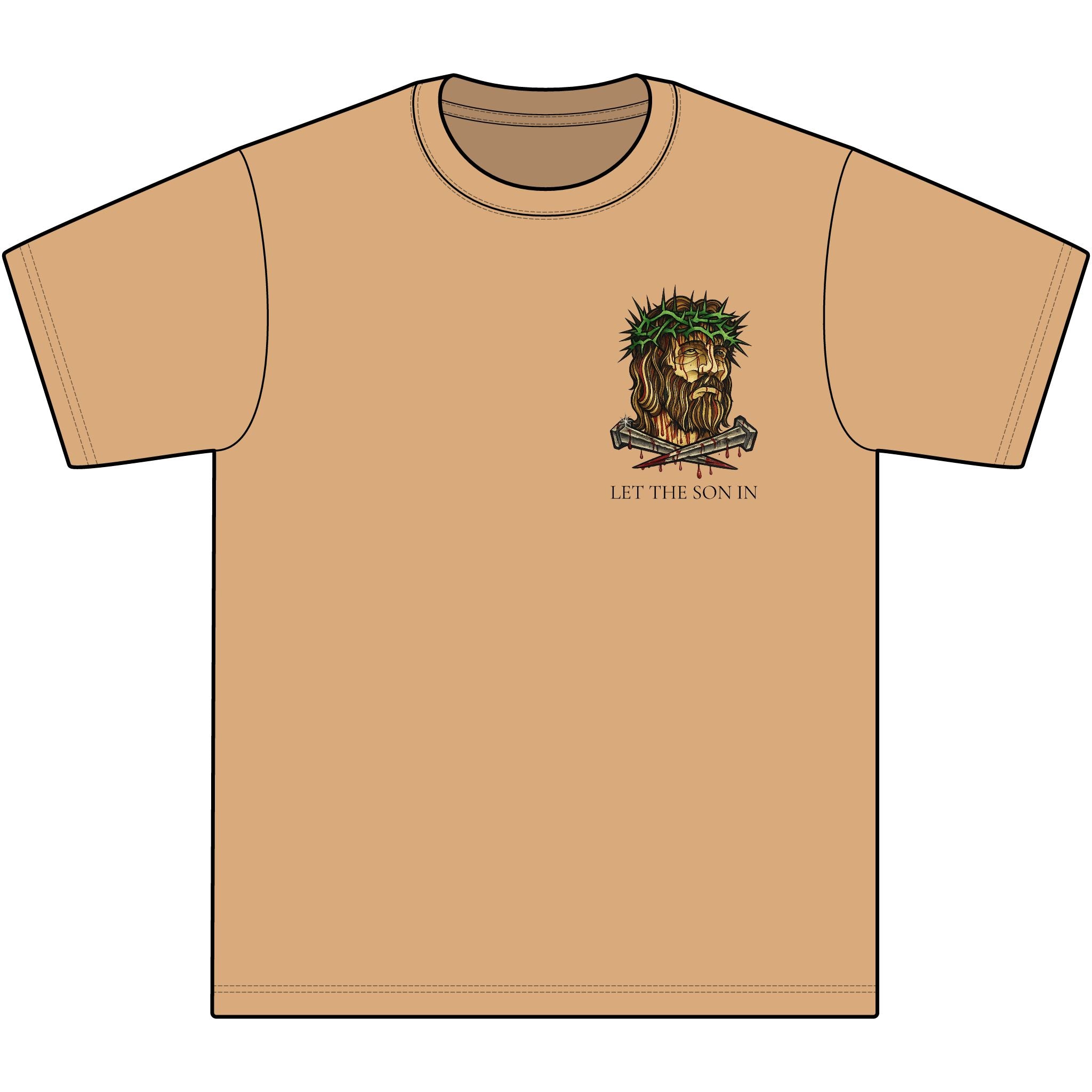 Jesus Crown of Thorns T-Shirt -"Let the Son In"