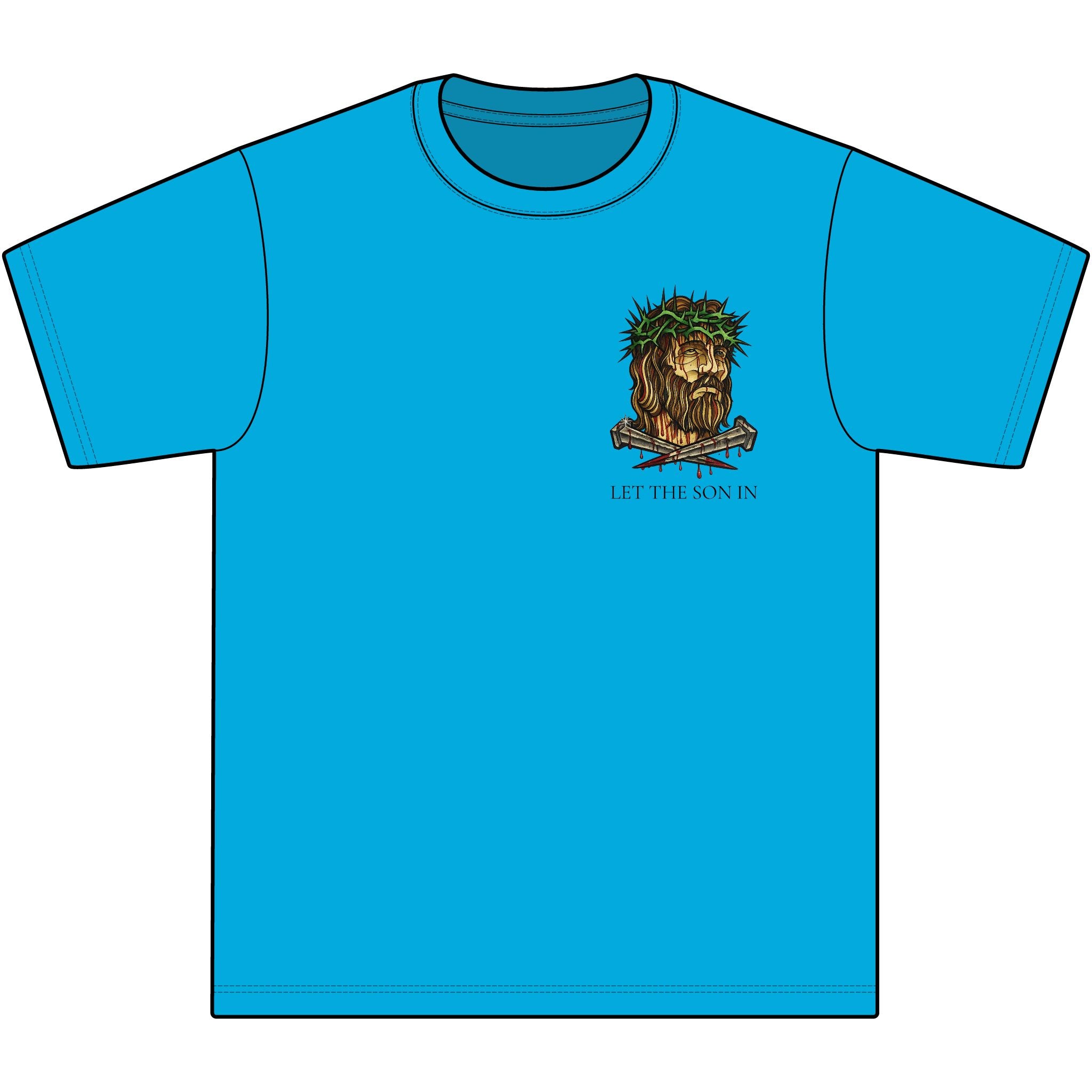 Jesus Crown of Thorns T-Shirt -"Let the Son In"