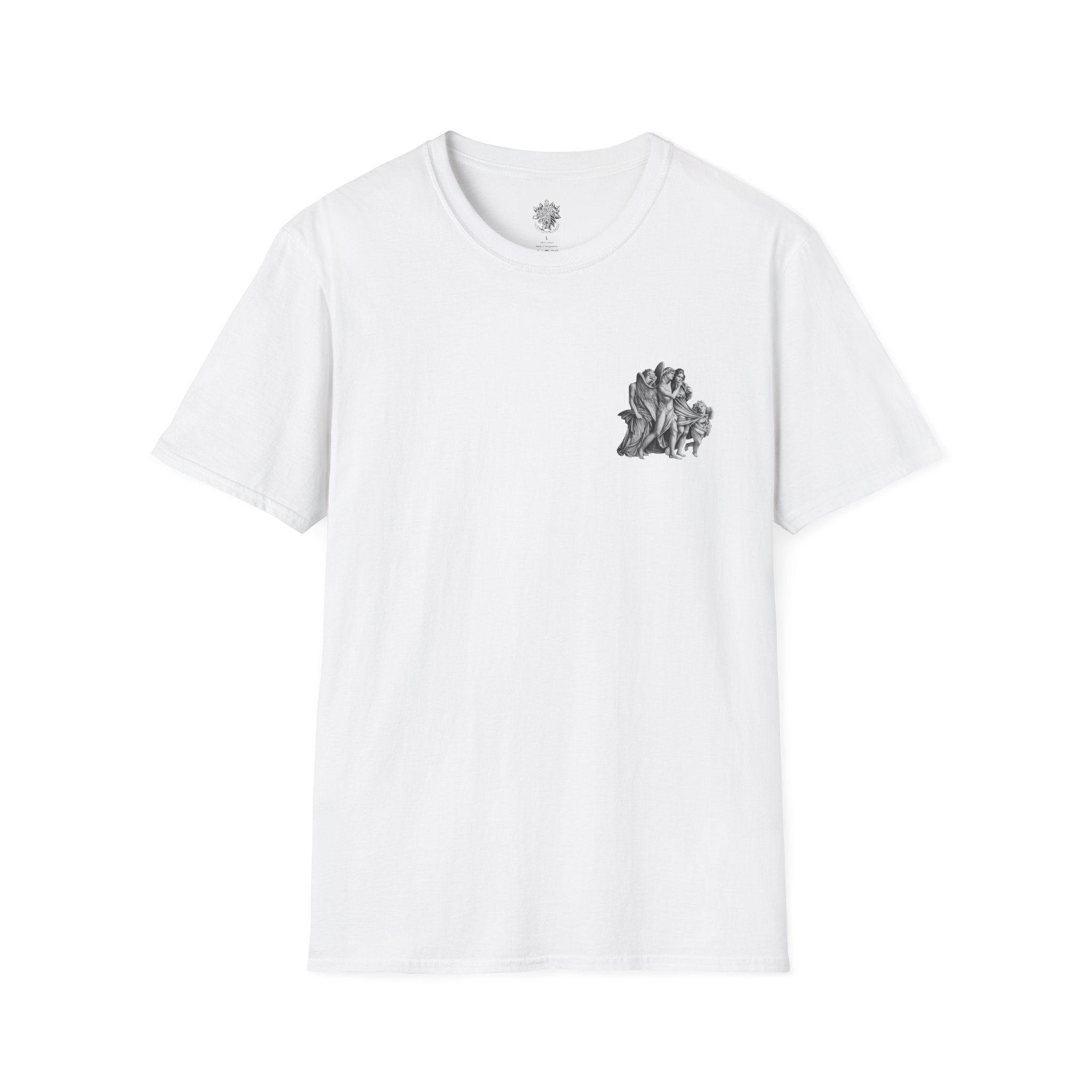 T-Shirt — Classical Sculpture Angel Group Graphic Tee