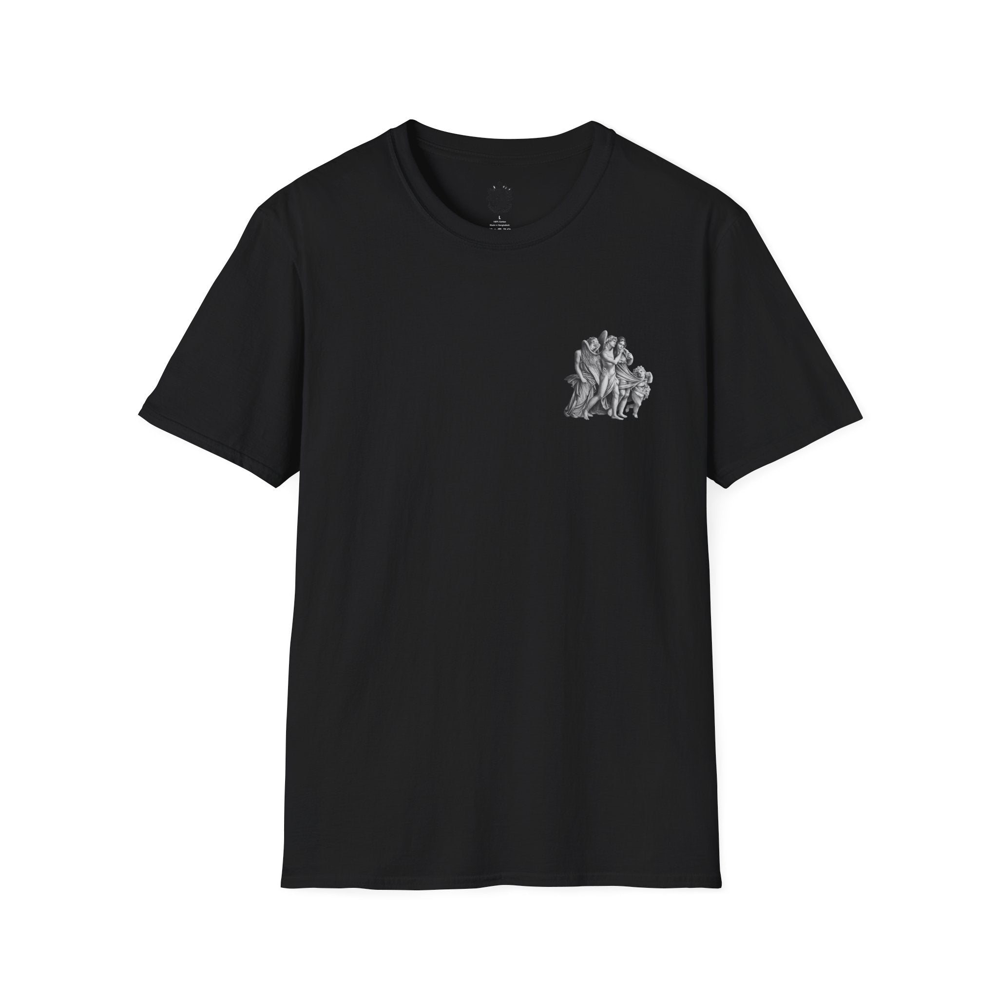 T-Shirt — Classical Sculpture Angel Group Graphic Tee